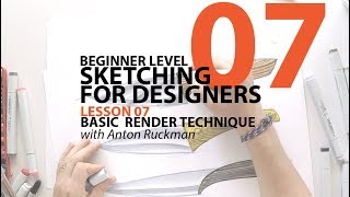 How to Sketch BASIC RENDER TECHNIQUE Sketching for Product Designers Tutorial Beginner 07 [upl. by Eboh]