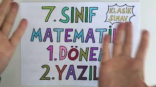 7 Sınıf Matematik 1 Dönem 2 Yazılı Açık uçluKlasik [upl. by Erasaec470]