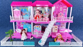 16 Minutes Satisfying with Unboxing Barbie Dream Princess Villa Set，Happy Family Toys Review  ASMR [upl. by Nerta576]