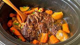 Hundreds of 5Star Reviews Slow Cooker BEEF POT ROAST Recipe Super Flavorful and Tender [upl. by Vange836]