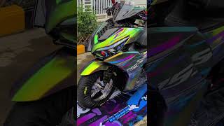 Aerox modifikasi carbon fiber triaxial end repaint cameleon [upl. by Alliehs]