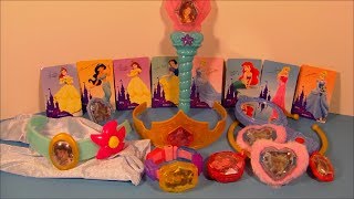 2008 WALT DISNEYS PRINCESS SET OF 8 DRESS UP McDONALDS HAPPY MEAL COLLECTION VIDEO REVIEW [upl. by Letsirc605]