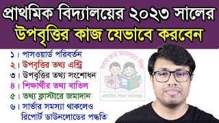 প্রাথমিক বিদ্যালয়ের শিক্ষার্থীদের ২০২৩ সালের উপবৃত্তির তথ্য এন্ট্রি  Primary Upobritti 2023  pesp [upl. by Yajet]