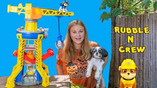 Assistant Helps Rubble N Crew Build Adventure City Halloween Festival [upl. by Taryne]