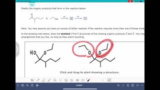 ALEKS Predicting the reactants or products of hemiacetal and acetal formation [upl. by Ayatnohs639]