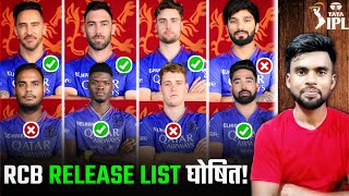 IPL 2025 RCB Retain And Release List From IPL 2025 🔥 Rcb Retain Players Ipl 2025 [upl. by Garda]