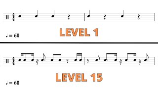 Rhythm Exercises For Musicians  15 Levels Of Difficulty 🎵 [upl. by Reba721]