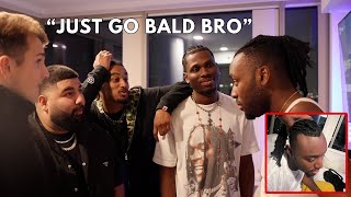 My Friends React to Me Having the Worst Hairline on YouTube [upl. by Geiss805]