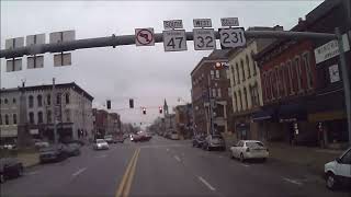 Downtown Town of Crawfordsville Indiana Visit to Lakeside Book Company 20170117 [upl. by Rosenstein]