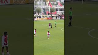 Ajax U17s with the smartest free kick you’ll see in a while 🫨 [upl. by Sherrod]