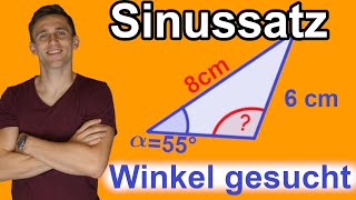 Sinussatz  Winkel gesucht  Winkelsumme  AufgabeLösung  LehrerBros [upl. by Neeloc43]