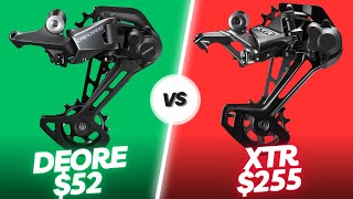 Deore to XTR for less than 25  Shimano 12Speed MTB Derailleurs Compared [upl. by Celene]