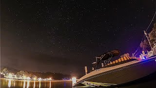 Lake Winnipesaukee Night Timelapse  Full Moon to No Moon [upl. by Nosilla340]