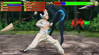 Garou Vs 8 Heroes WITH HEALTHBARS REMAKE  One Punch Man [upl. by Siurad987]