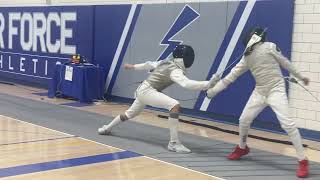 BOESKIN Nolan vs JACOB Ezra  Air Force ROCRJCC Div II Mens Foil [upl. by Gainor]