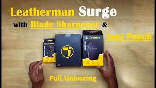 Leatherman Surge with Blade Sharpener amp Tool Pouch  Full Unboxing [upl. by Galvan486]