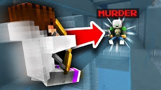 TRICK SHOT INSIDE TRANSPORT TUBE Minecraft Murder Mystery [upl. by Orly]