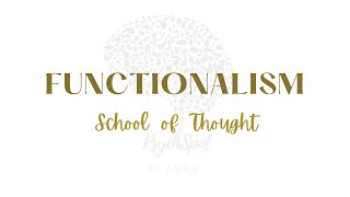 Functionalism  School of Psychology UrduHindi by Psych Spot [upl. by Ambrosine]