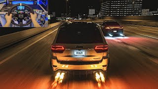 1150HP Jeep Trackhawk Vs Dodge Charger SRT Hellcat  Assetto Corsa  Moza R9  VR [upl. by Aernda769]