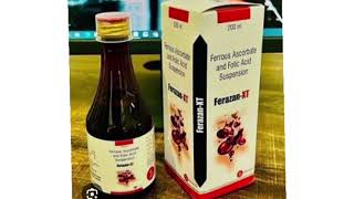 Ferazan KT Syrup Ferrous Ascorbate and Folic Acid Suspension Syrup [upl. by Tressa]