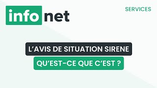 L’avis de situation SIRENE qu’estce que c’est  aide lexique tuto explication [upl. by Eigriv]