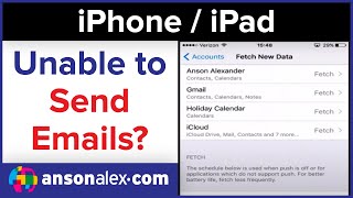 Cant Send Emails on iPhoneiPad Quick Fix in iOS SMTP Settings [upl. by Brindell]