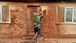 Extreme Makeover Brick Bungalow Edition  Sandblasting Paint Removal [upl. by Tihom]