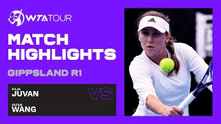 K Juvan vs Y Wang  2021 Gippsland Trophy First Round  WTA Highlights [upl. by Brindell88]