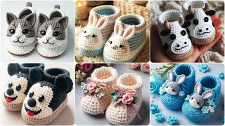 Crochet baby Booties ideas 2024Crochet boots for babyCrochet boots collection 2024 [upl. by Brenk]