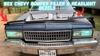 INSTALLED NEW FRONT BUMPER FILLER amp EURO HEADLIGHT BEZELS ON THE BOX CHEVY PROJECT BUILD ICE SPICE [upl. by Danni]