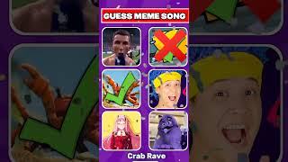 Guess the meme song  crab rave youtubeshorts shorts skGuess [upl. by Hakym]