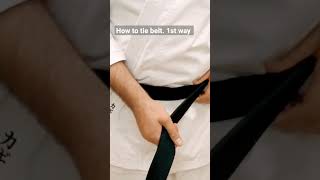 How to tie belt  1st way karate judo aikido martialarts jujitsu [upl. by Ssecnirp]