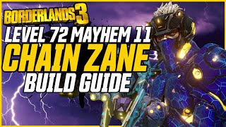 MY BEST ALL AROUND ZANE BUILD Gamesave  Level 72 Chain Zane Build  Borderlands 3 [upl. by Saidee551]