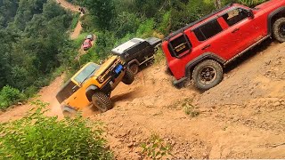 Extreme Offroad Ford Bronco Raptor v Jeep Wrangler v Tank 330 v Tank 500 v Nissan Patrol [upl. by Ecnerwaled]