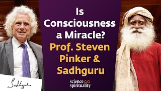 Is Consciousness a Miracle  Harvard’s Cognitive Scientist Prof Steven Pinker amp Sadhguru [upl. by Namad]