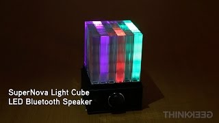 SuperNova Light Cube LED Bluetooth Speaker from ThinkGeek [upl. by Nirihs272]