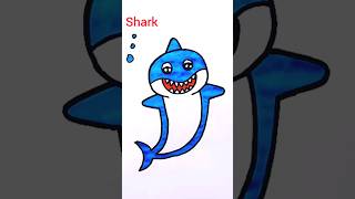 how to draw cute shark  art video shorts [upl. by Ueih263]