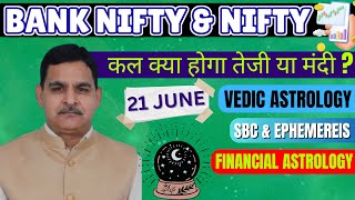 21st June Nifty Bank Nifty Financial Astrology और राशि फल view [upl. by Sello]