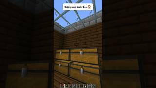 Minecraft Underground Starter Base🏡 shorts minecraft [upl. by Eartha]