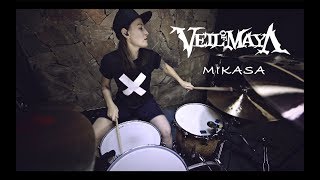 Veil of Maya  Mikasa drum cover by Vicky Fates [upl. by Selokcin685]