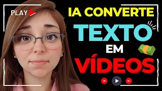 Converta TEXTOS em VÍDEOS com essa FERRAMENTA de IA [upl. by Rozanna189]