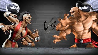 Goro vs Sheeva Fight  Mortal Kombat [upl. by Nahtonoj682]