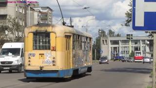 Даугавпилсский трамвай Trams in Daugavpils Latvia [upl. by Normac]