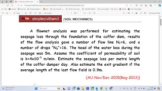 Flow net problem 1 [upl. by Brecher326]