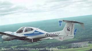 AeroTV An Optionally Piloted DA42  Aurora Flight Sciences Centaur [upl. by Oigile]