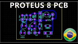 Fazendo Trilhas PCB no Proteus 8 Manualmente  Mini Transmissor FM [upl. by Phemia]