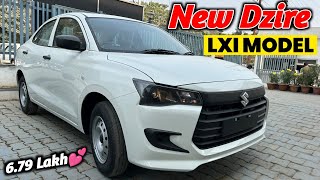 Dzire LXi 2024 Model  Walkaround Review On Road Price  Dzire Base Model 2024 [upl. by Aelegna]