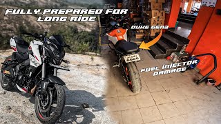 Finally Long Ride Karne se Pehle Full Service Done⚡️Duke Fuel Injector Damage❤️‍🩹 ns200motovlog [upl. by Tawsha]