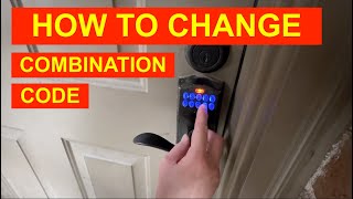 HOW TO CHANGE SCHLAGE KEYLESS DOOR LOCK COMBINATION CODE SCHLAGE FE575 [upl. by Ahsekam468]