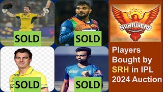 Complete list of players bought by SUNRISERS HYDERABAD in IPL 2024 auction⚡SRH Players⚡ipl cricket [upl. by Arais623]